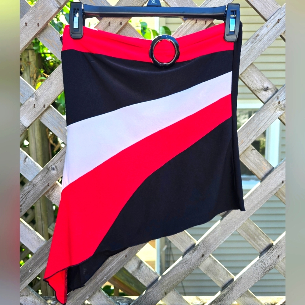 Vintage Colorblock Asymmetrical Shirt